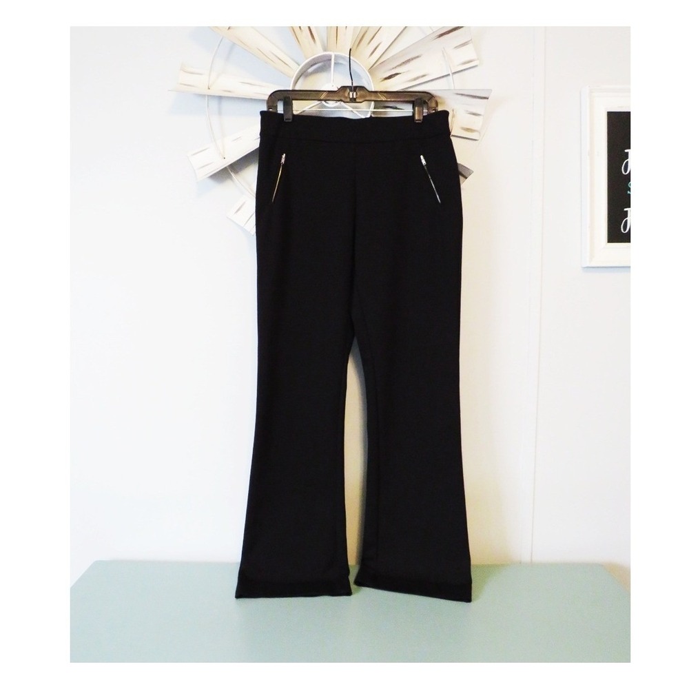 Cato Black Stretch‎ Pull-On Flare Leg Trousers Size Medium